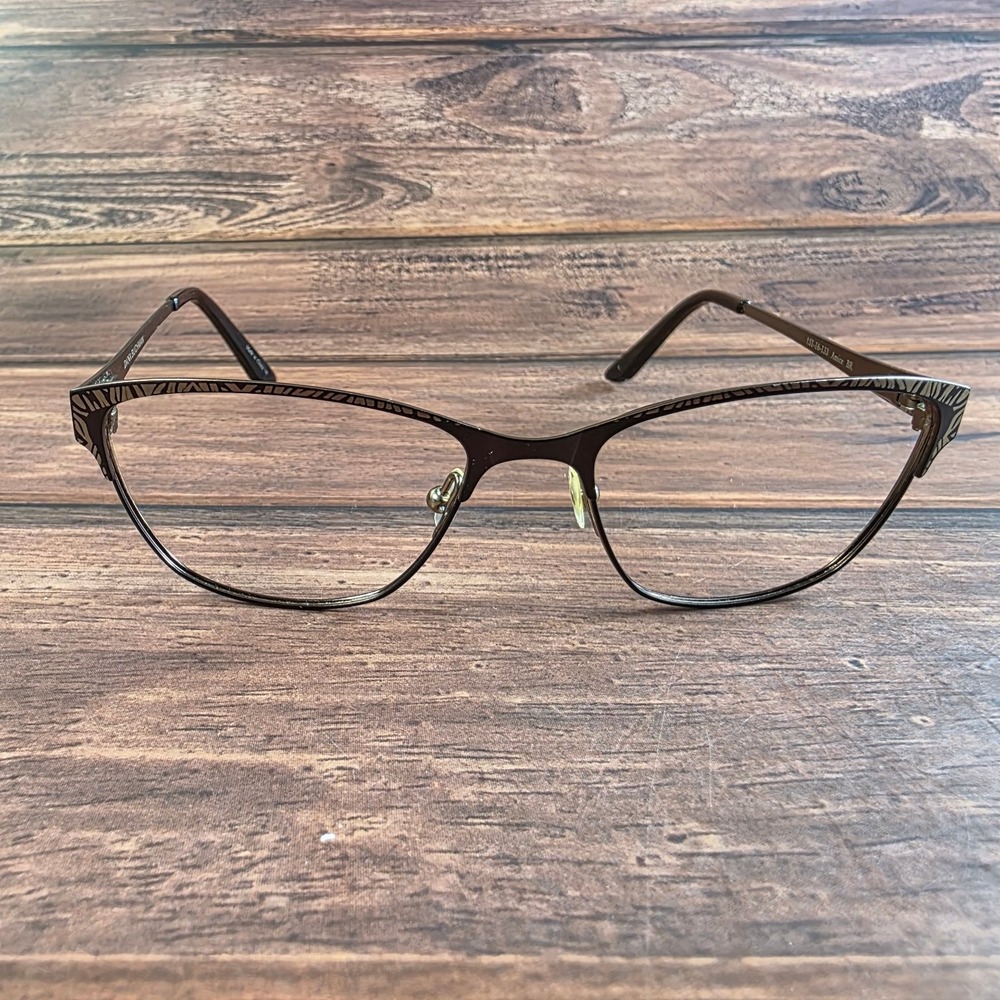 Dana Buchman Women's Metal Cat-Eye Glasses Brown 51-16-133‎ Amice BR